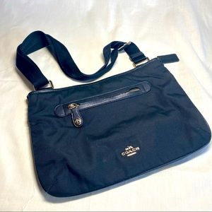 Coach thin black shoulder bag